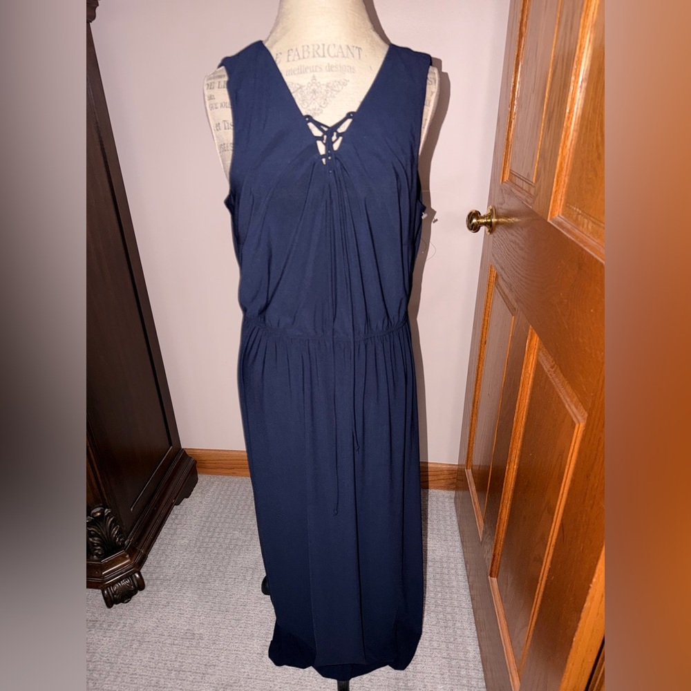 Navy maxi dress